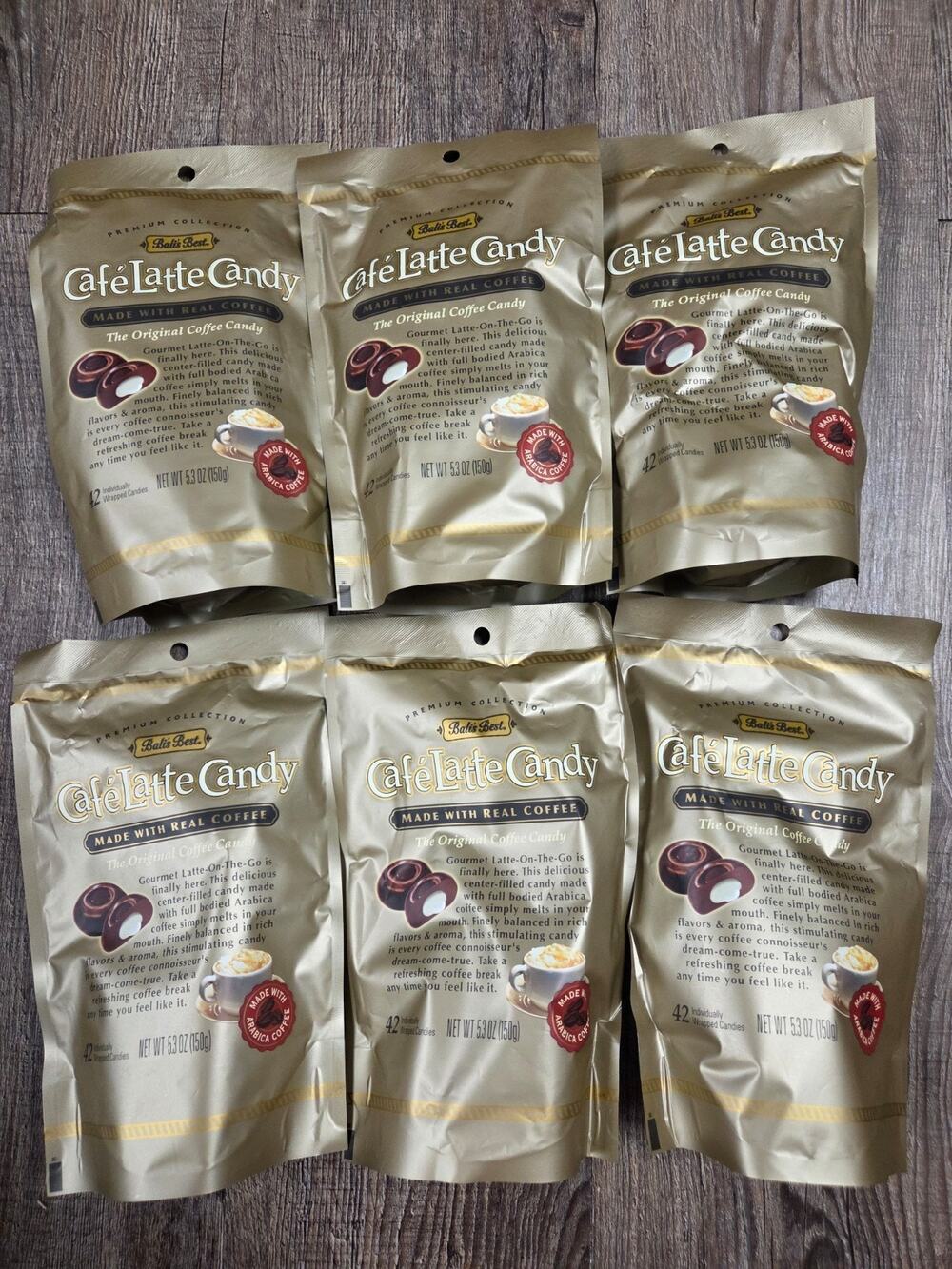 BALI’S BEST ORIGINAL CAFE LATTE CANDIES Candy Lot of 6 Bags - Exp May 2027